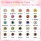 150PCS 12mm Sew-On Rhinestones – 25 Mixed Colors Crystal Glass Flatback Gems with Metal Base for DIY Crafts, Clothing, Thanksgiving & Christmas Decorations